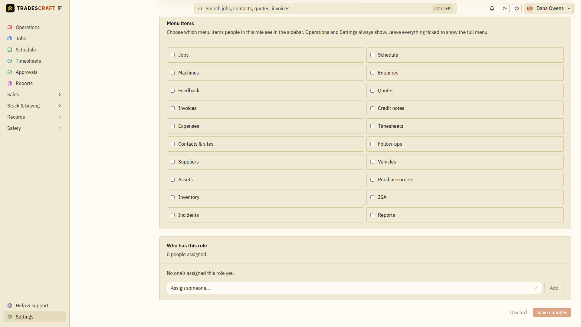 Who has this role in the role editor, with the person picker and Add button